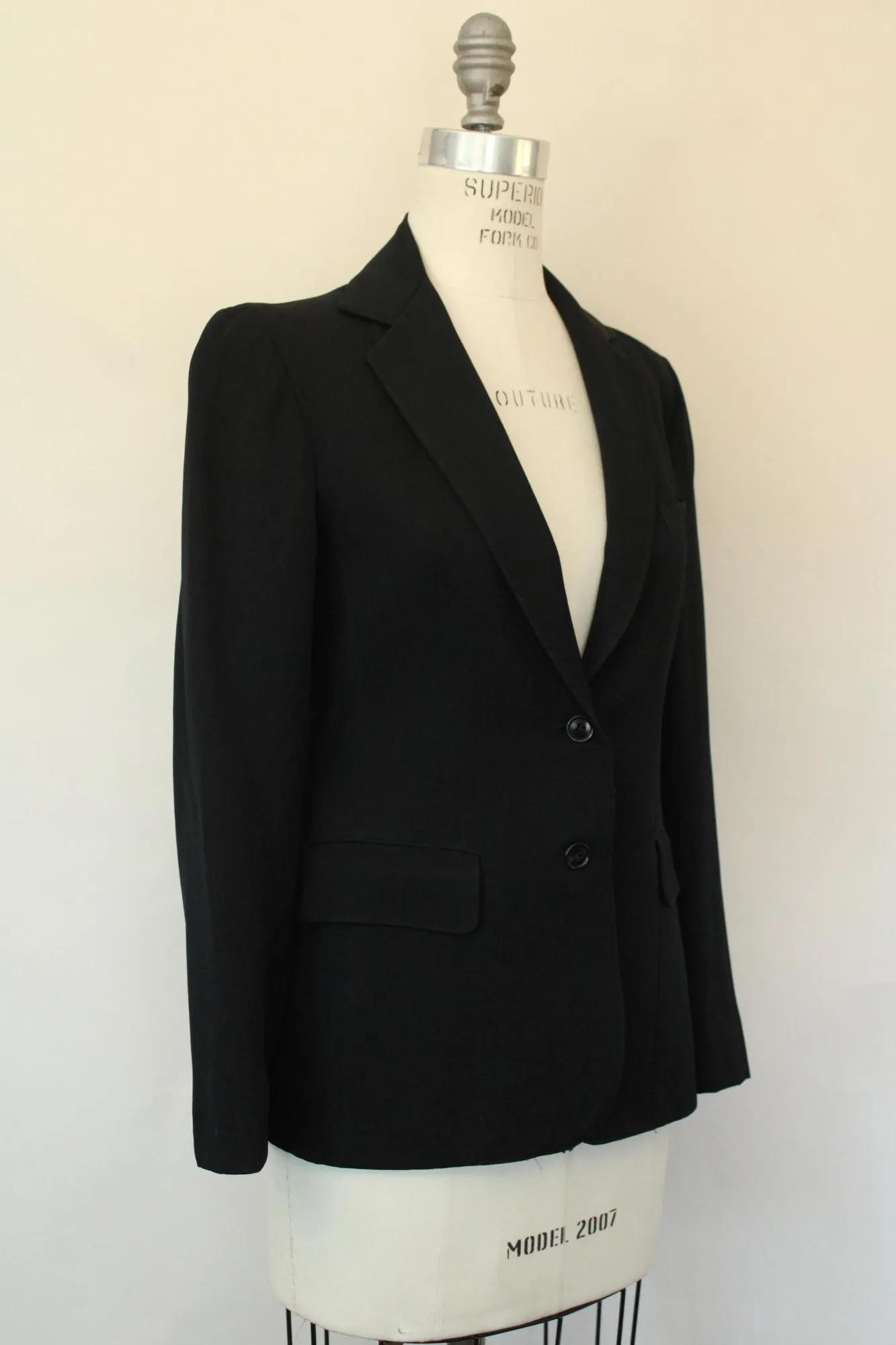 Vintage 1980s Evan Picone Black Blazer