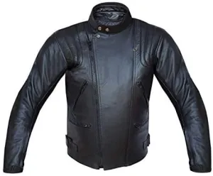 Warrior Gears® Mens Genuine Leather Biker Jacket Black | Vintage Motorcycle Jackets for Men