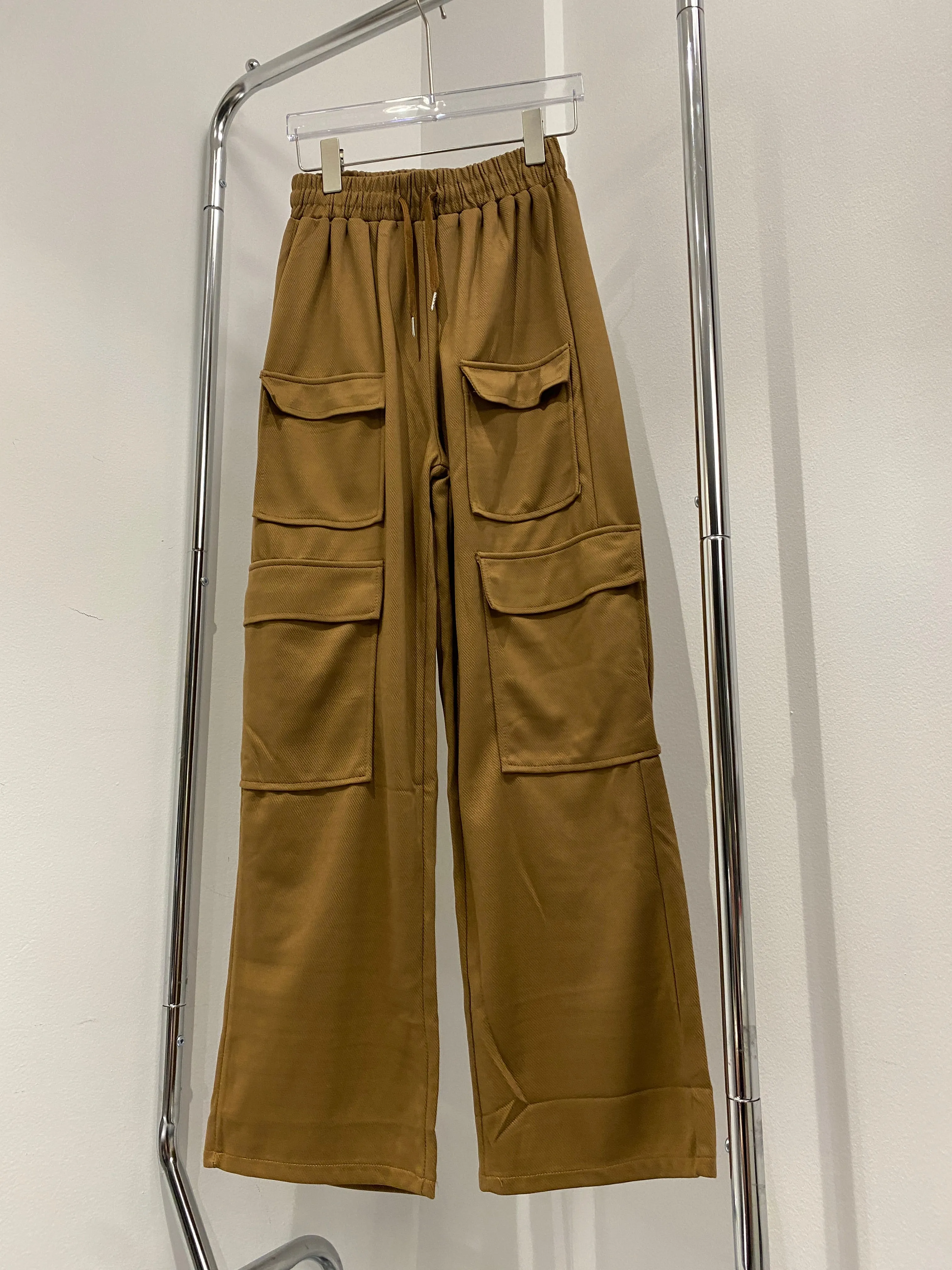 Wide Leg Baggy Sweatpants - Brown