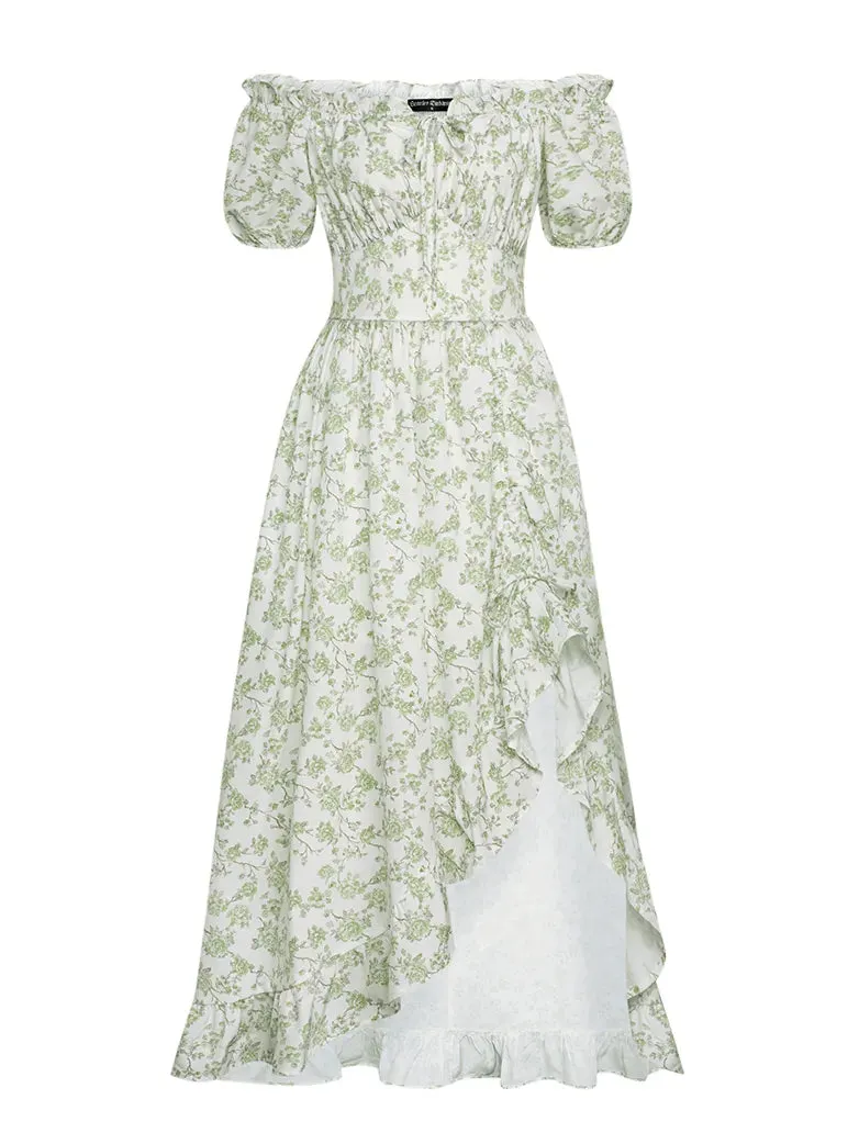 Women Victorian Dress Garden Tea Party Floral Dress