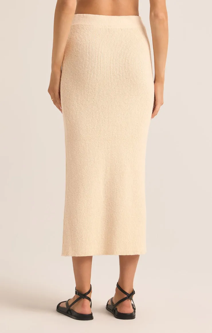 Z-Supply Avni Sweater Midi Skirt - OAT MILK